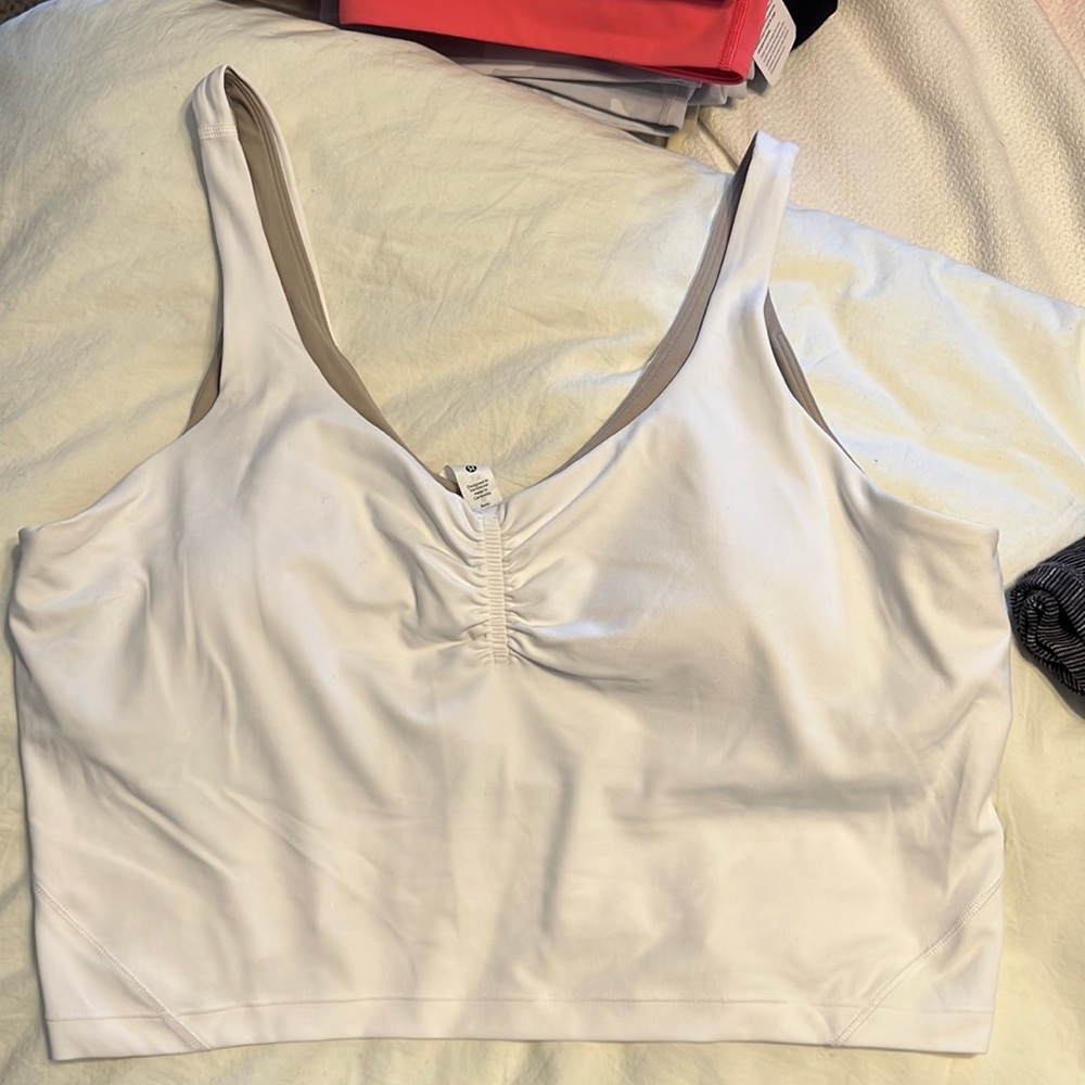 Align Tank Ruched size 14 White